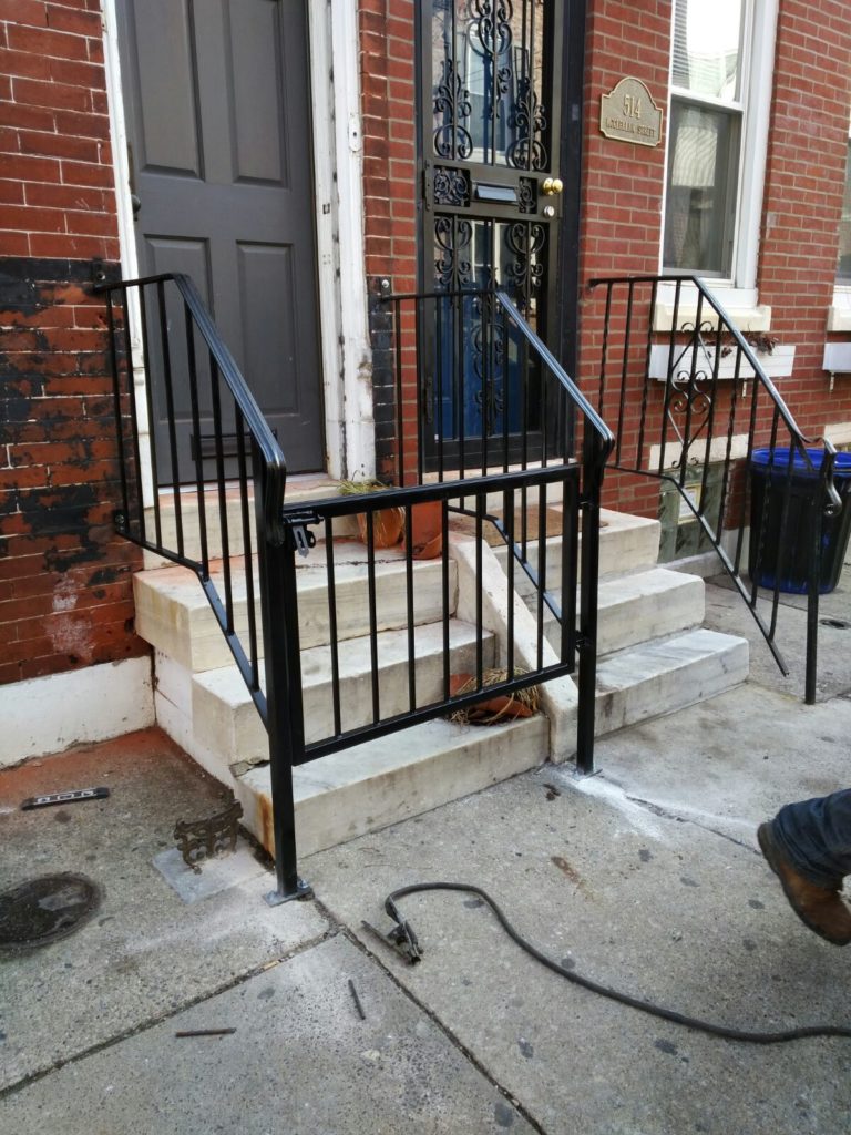 iron work Gate For entry steps